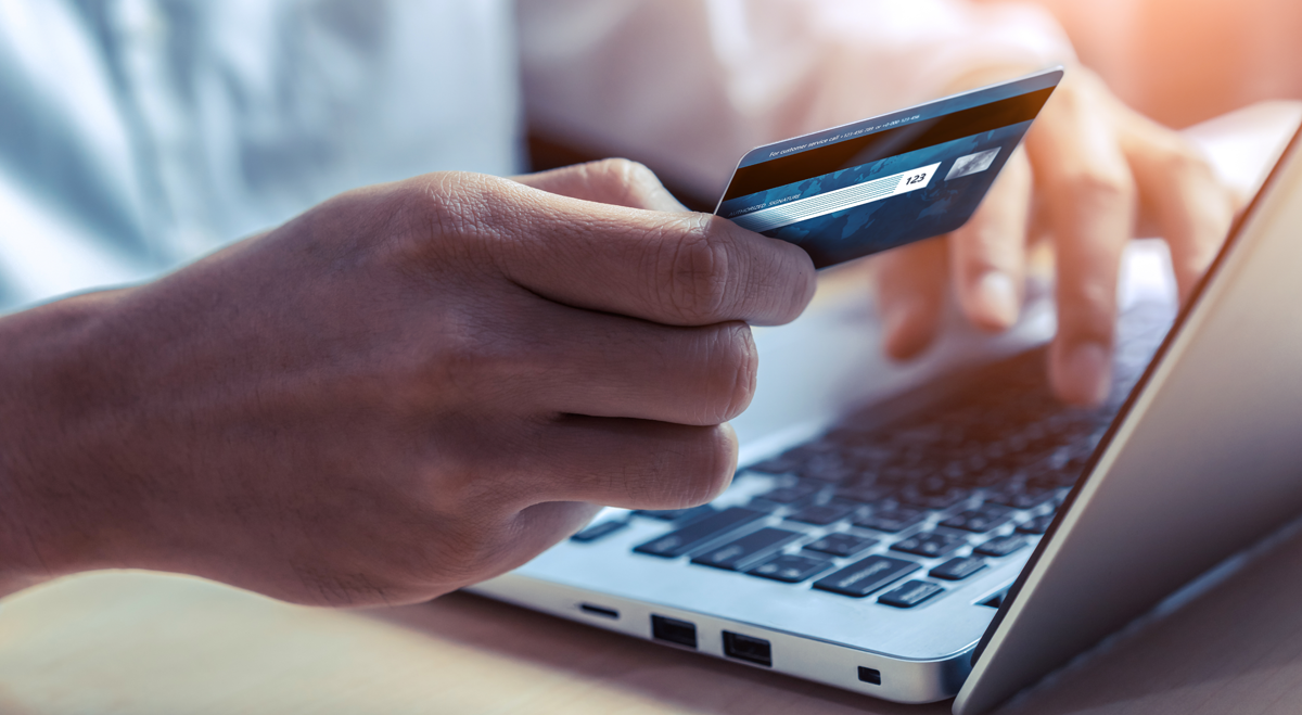 Credit card payment on a computer