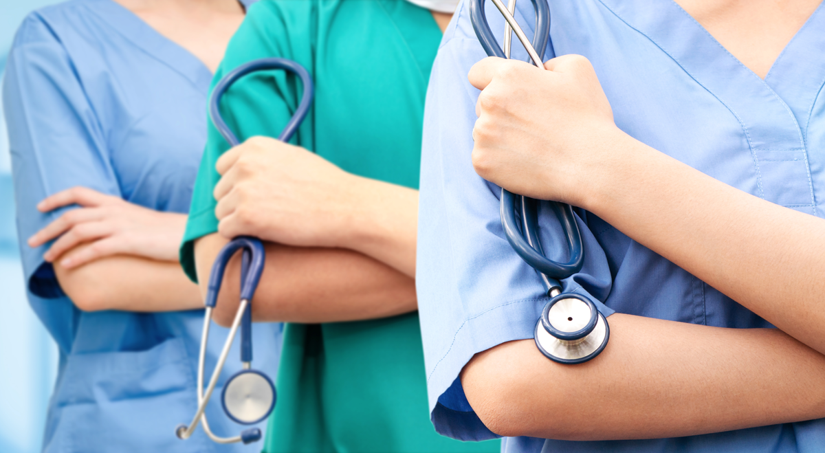 Doctors holding stethoscopes