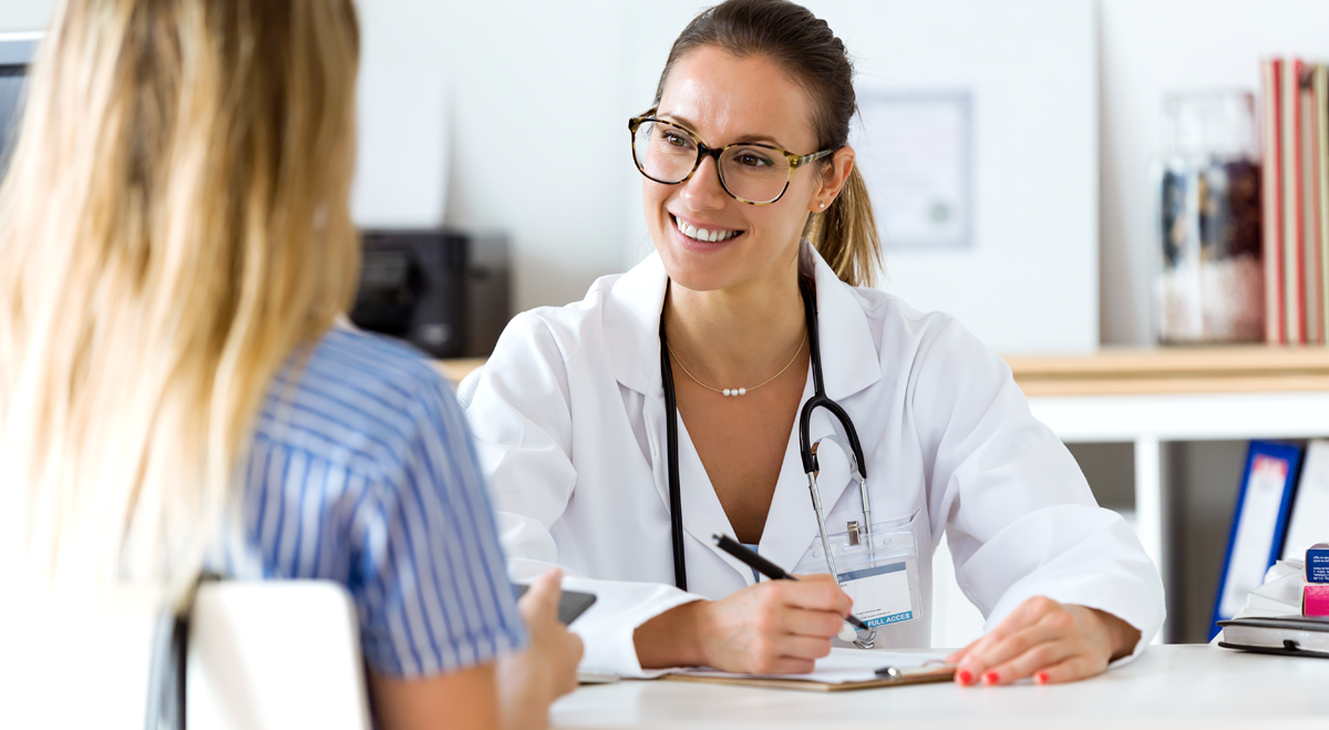 Doctor with patient