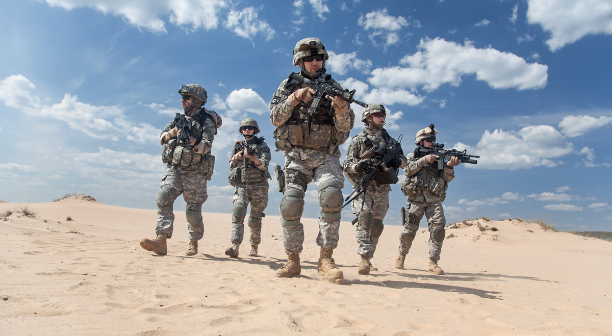 Soldiers in the desert