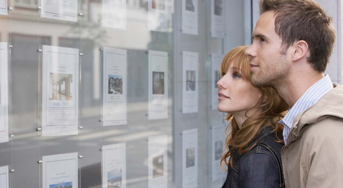 Estate agents window