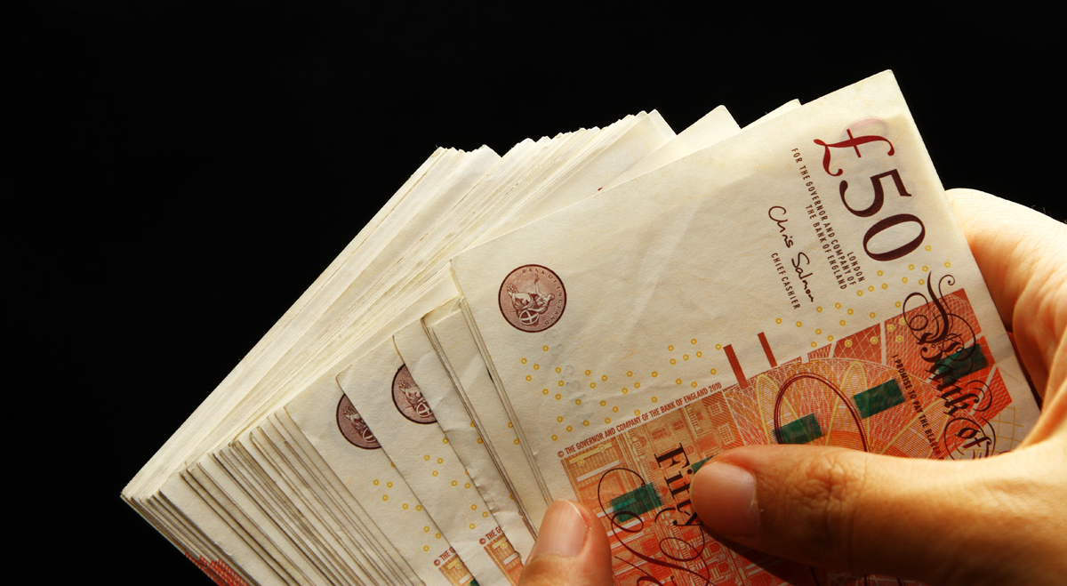 Fifty pound notes