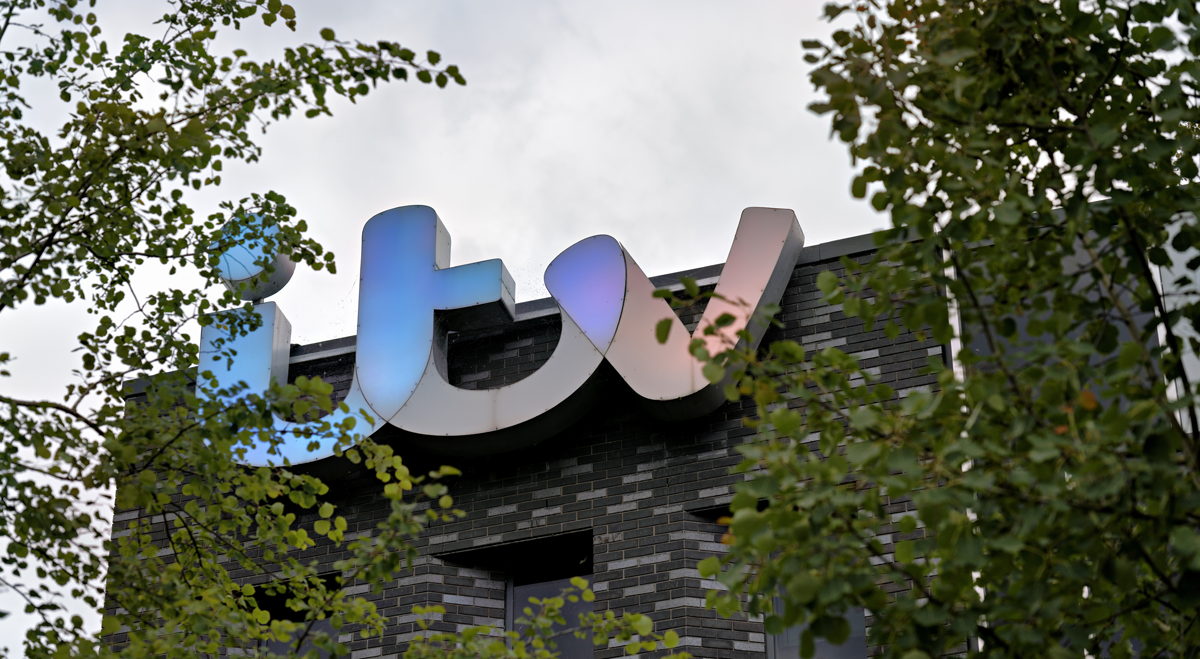 ITV sign on building