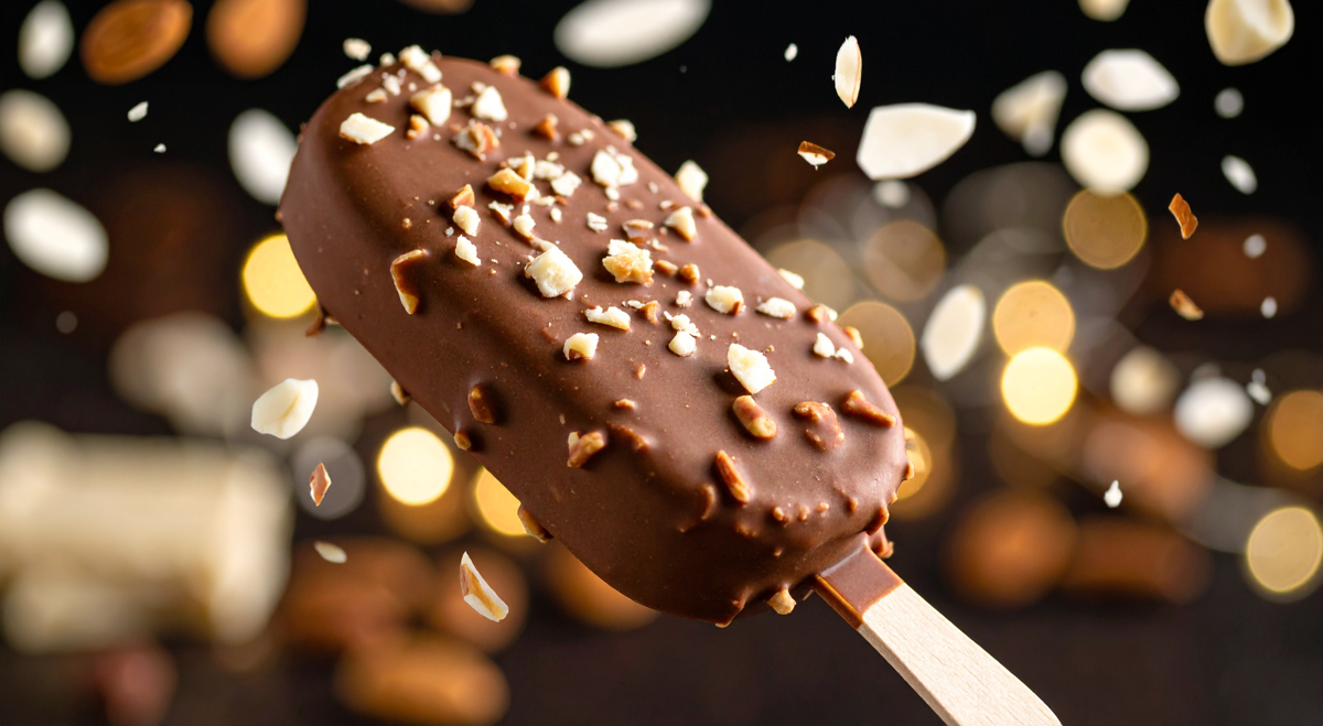 Magnum ice cream with nuts