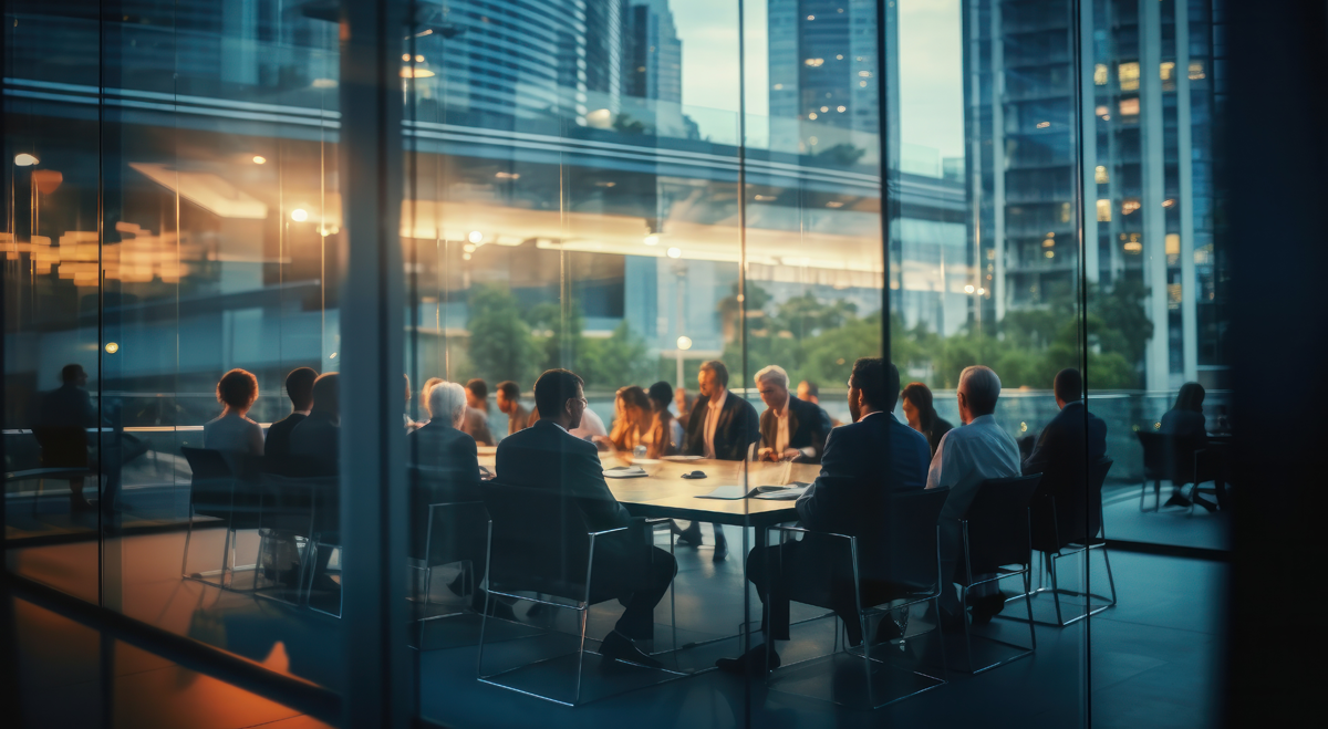 People at a meeting