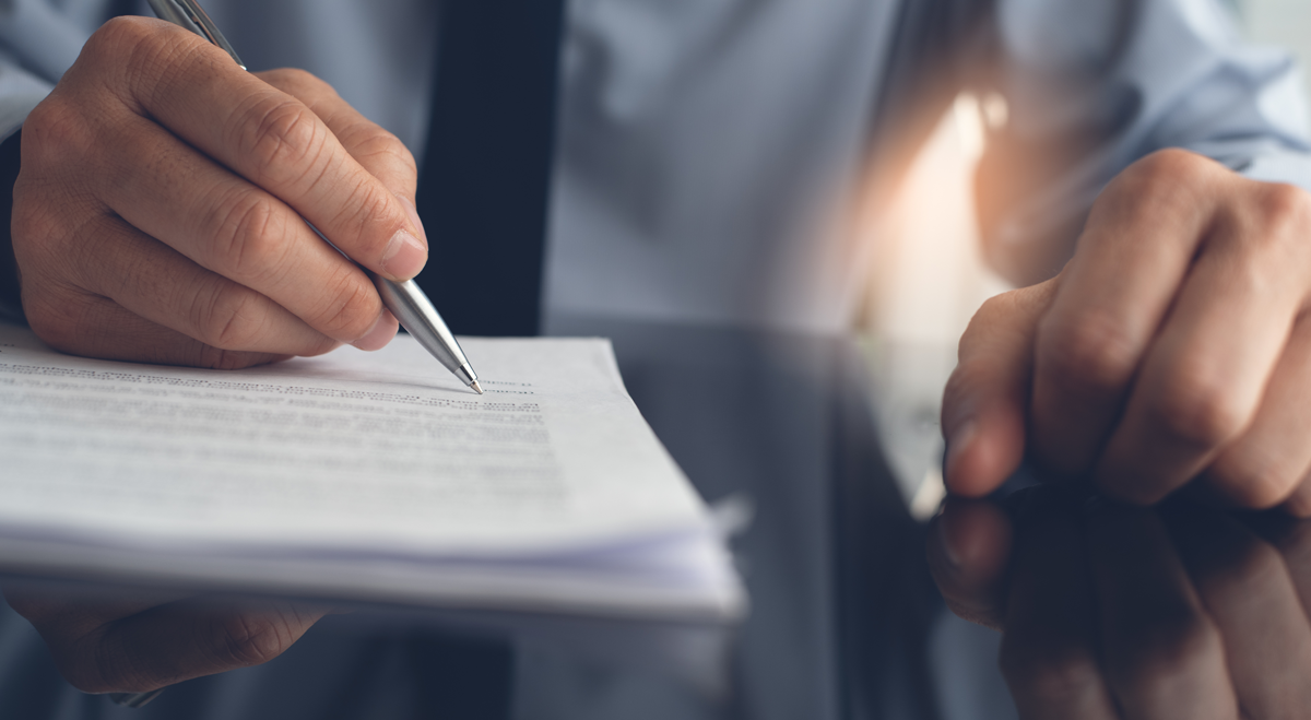 Signing a contract
