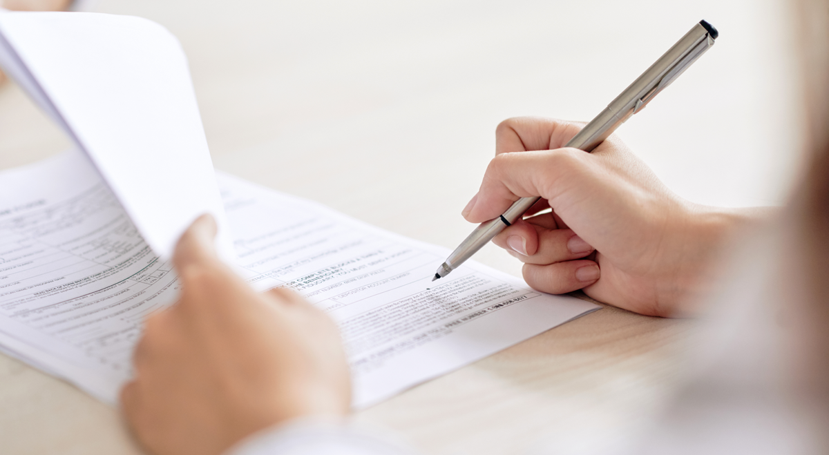 Signing a contract