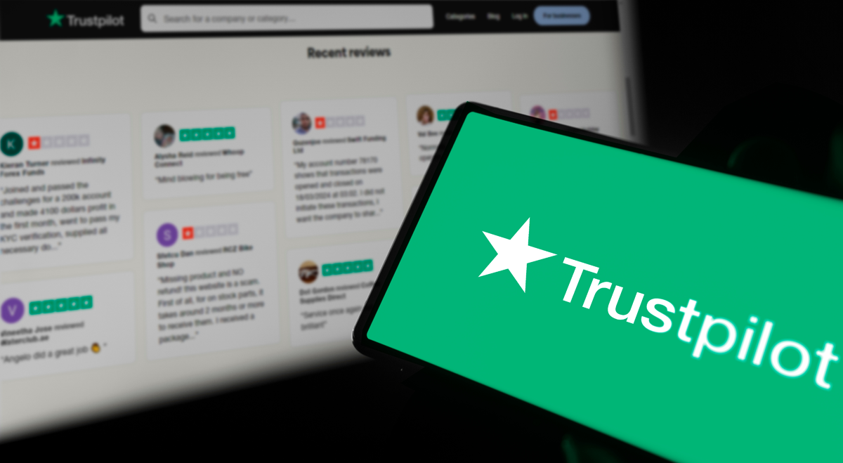 Trustpilot logo on phone