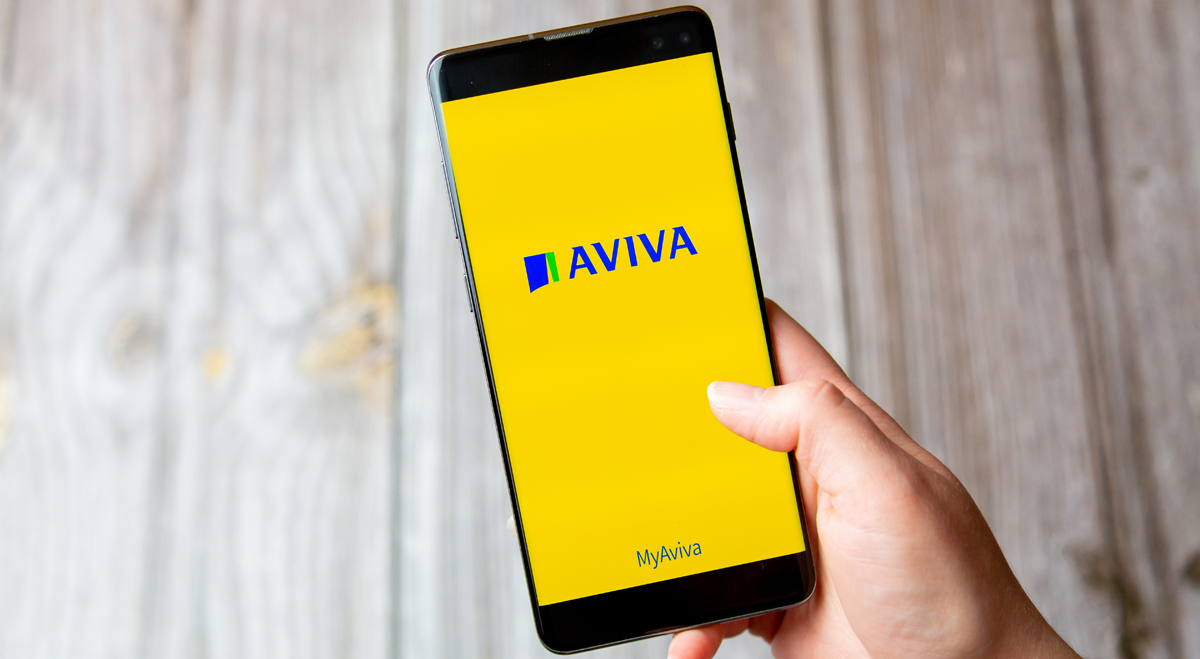 Aviva logo on phone