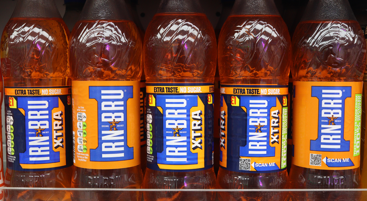 Bottles of irn bru
